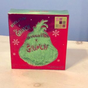 The Grinch x Revolution You’re A Mean One Eyeshadow Palette with fluffy cover